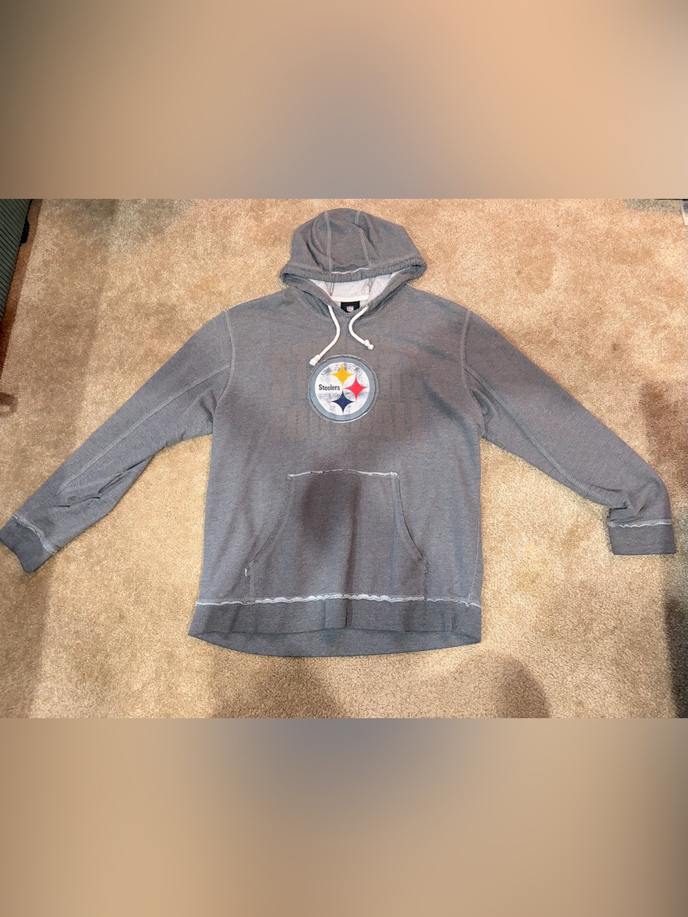 Pittsburgh Steelers NFL Gray Hoodie Size XL